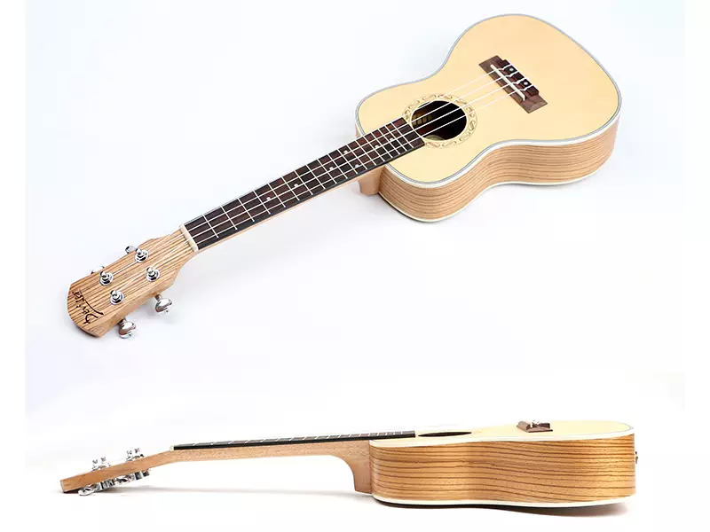 UK24-60-主图4 Deviser UK24-60 – 24" Concert Ukulele in Spruce + Zebrawood, Matte Finish - Image 2