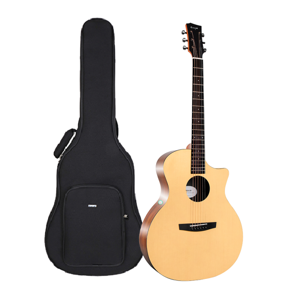 Enya EGA-X0/SP-1 EQ Transacoustic Grand Auditorium Natural Acoustic Guitar