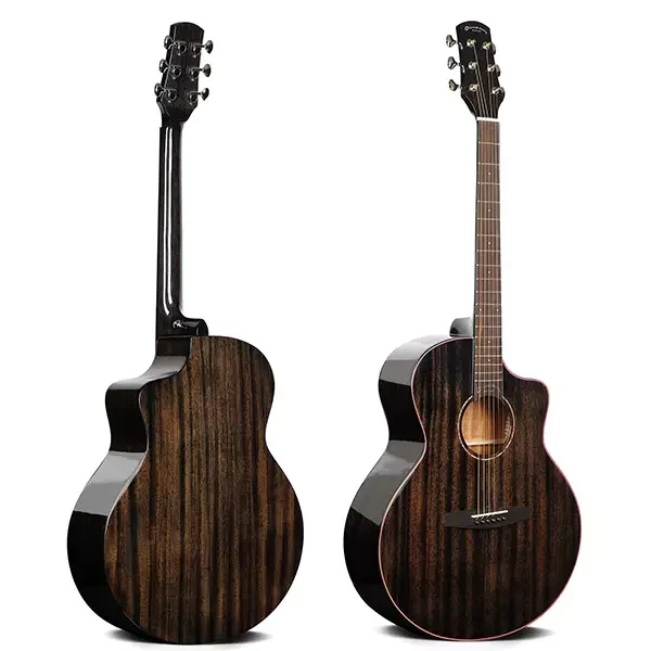 Oriental Cherry 40inch Solid Mahogany + Mahogany High Glossy Acoustic Guitar