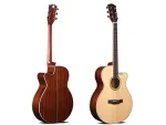 Oriental Cherry 40inch Solid Spruce+ Walnut High Glossy Acoustic Guitar