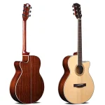 Oriental Cherry 40inch Solid Spruce+ Walnut High Glossy Acoustic Guitar