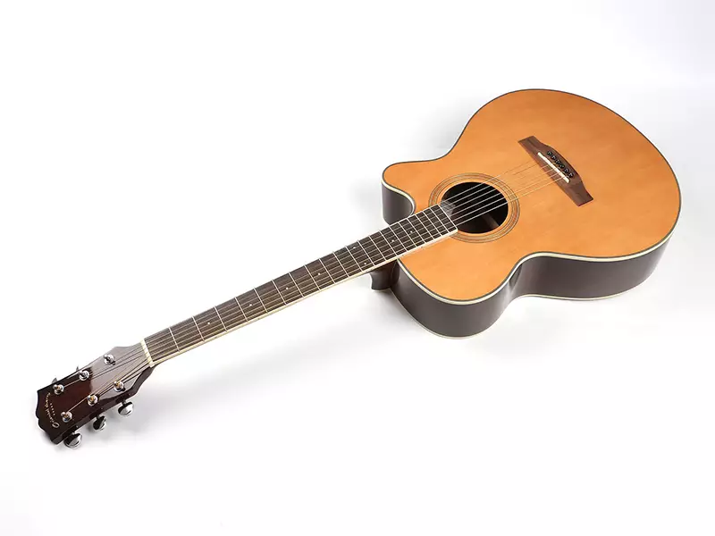 W-710YS-40-主图4 Deviser W-710YS-40 – 40" Solid Spruce / Rosewood Acoustic Guitar - Image 2