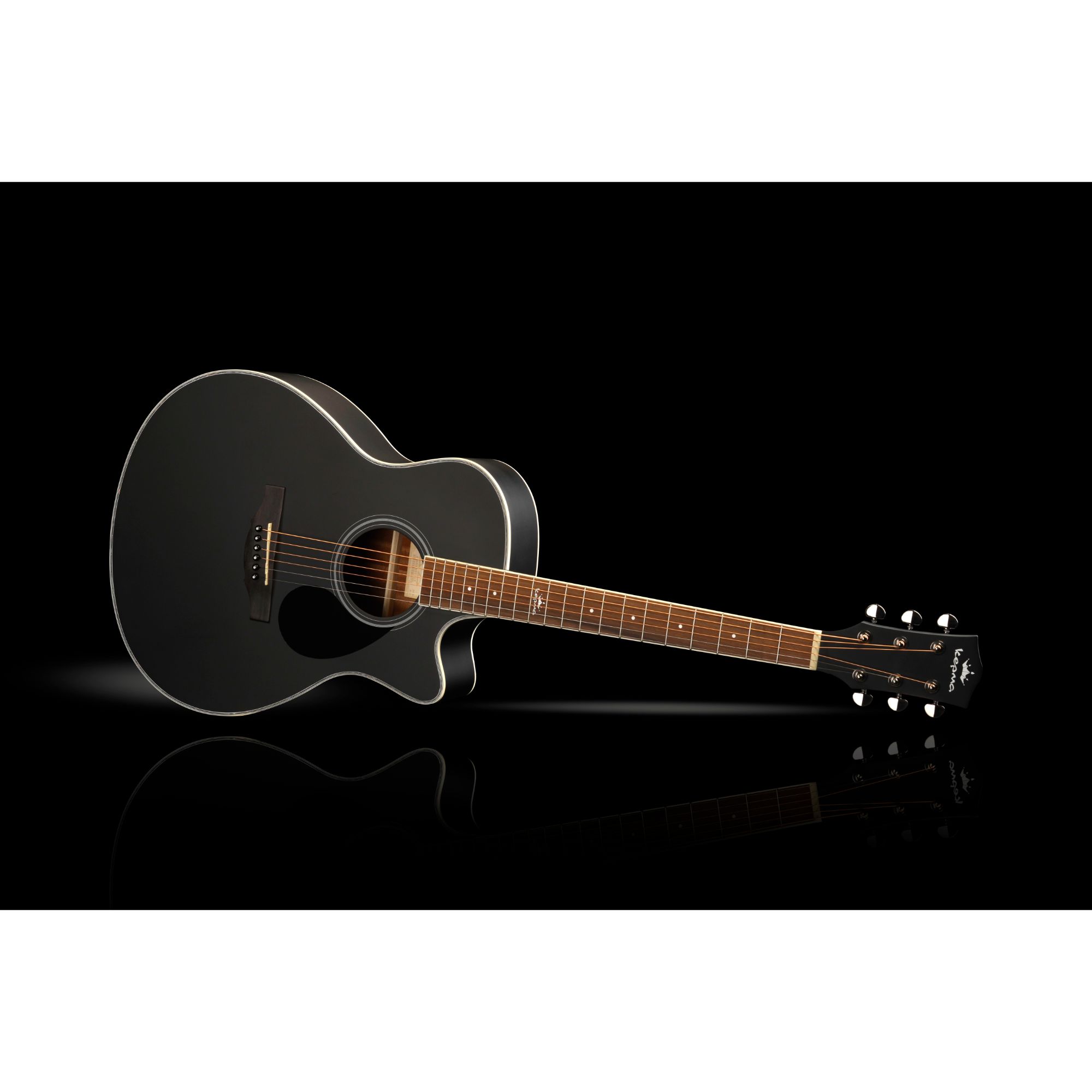 a1c-bkm-reflective-side-down-643763_l Kepma A1C Grand Auditorium Acoustic Guitar - Image 5