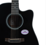 Saga SF-600C-BK Dreadnought Cutaway Acoustic Guitar - Image 3
