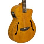 Aria FET-F2 Electro-Acoustic Guitar (Flamed Nato Body – AEQ-4 Preamp System) Made in Japan - Image 4