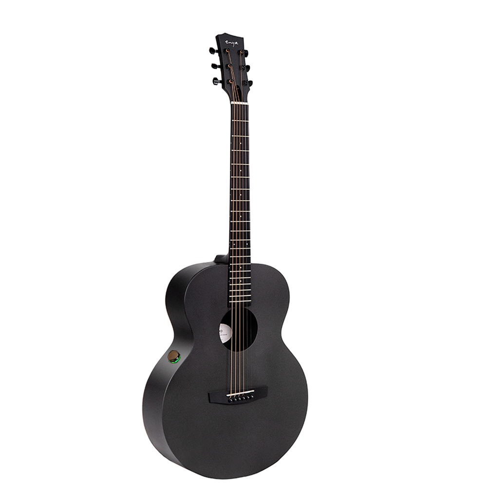 fgagsgeg Enya EA-X0/SP-1 EQ Transacoustic Grand Auditorium Black Acoustic Guitar - Image 4