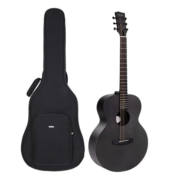 Enya EA-X0 Black S0.EQ TransAcoustic Grand Auditorium Acoustic Guitar