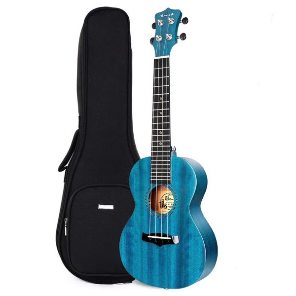 Enya EUC 25D Concert Solid Mahogany Top Ukulele – Blue