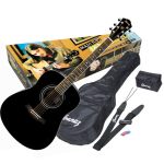 DISC Ibanez V105 Solid Top Acoustic Guitar JamPack in Black