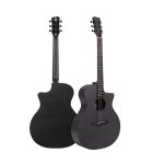 Enya EGA-X0/SP-1 EQ Transacoustic Grand Auditorium Black Acoustic Guitar - Image 3