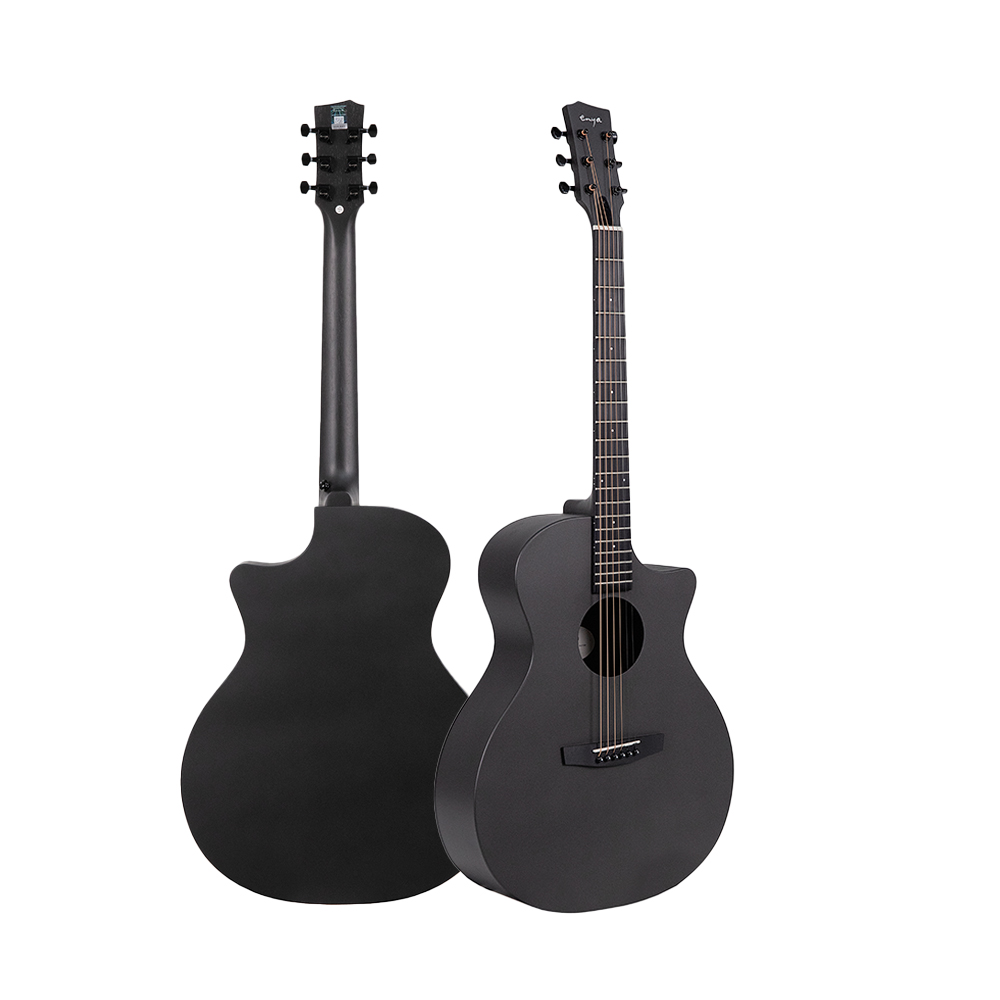 Enya EGA X0 Black Cutaway Grand Auditorium Acoustic Guitar