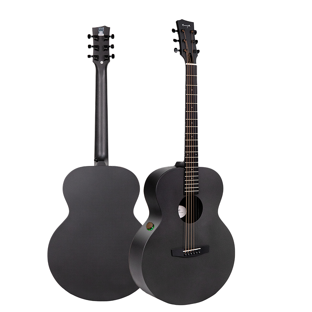 Enya EA-X0/SP-1 EQ Transacoustic Grand Auditorium Black Acoustic Guitar