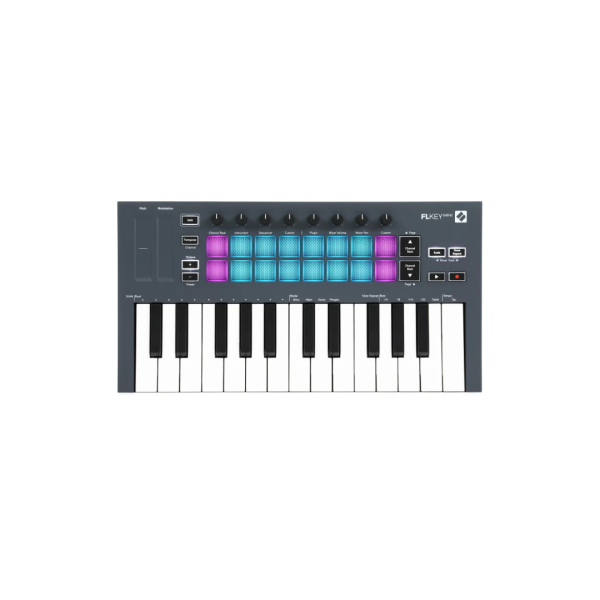 Novation FLkey Mini - Portable 25-Key, USB, MIDI Keyboard Controller with FL Studio Integration for Music Production