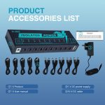 M-VAVE Guitar Pedal Isolated Power Supply Portable for Bass Effect 11 Isolated Multiple Output DC 9V 5V USB Output LED Light 300mA 1A Portable Guitar Cables - Image 5