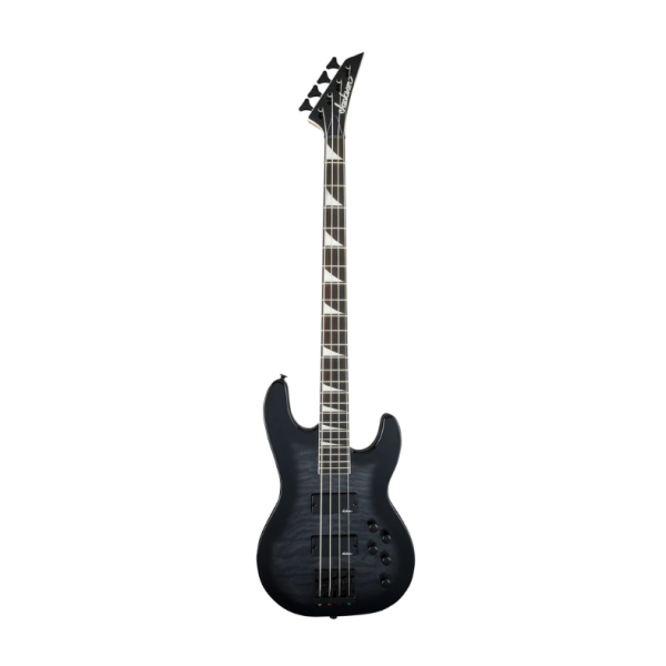 Jackson JS3 Spectra Bass Guitar - Gloss Black Bundle with Cable, Tuner, Strap, Picks, and Austin Bazaar Instructional DVD