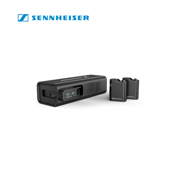 Sennheiser Pro Audio Profile Wireless 2-Channel All-in-One 2.4 GHz Clip-On & Handheld Microphone System | Includes Receiver, 2 Clip-On Microphones, Portable Charging Bar & Handheld Interview Mic