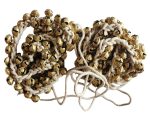 Brass Big Ghungroo White Cotton String Bells 200*200 Pair - Image 2