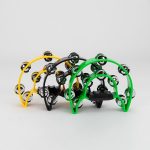 Tambourine Half Moon Power-2 Tamb Double Row Metal Jingle Tambourine Musical Instruments - Image 3