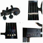 Professional Electric Violin with Brazil Wood Bow Spruce Face and Maple Back/Side Acoustic Playing Instrument - Image 4