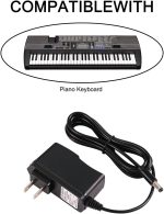 Casio 9.5V 1A AC/DC Power Supply Adapter for Casio Piano Keyboard ADE95100LU/B SA-46 SA-47 SA76 SA-77 SA-78 CTK-2080 CTK-2550 CTK-3200 CTK-3500 LK-265 LK-280 CT-X700 CT-X800 CT-S300 Charger Cable (6 FT) - Image 6
