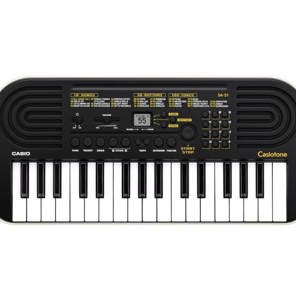Casiotone Mini Keyboard SA-51 with Piano tones, Black