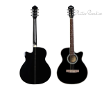 Caravan Music HS-4020 Acoustic Guitar – Linden Body, Mahogany Neck (40") – Black