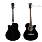 Caravan Music HS-4020 Acoustic Guitar – Linden Body, Mahogany Neck (40") – Black