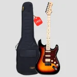 SQOE SEST250 Stratocaster HSS Electric Guitar (Sunburst)