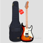 SQOE SEST600 Stratocaster HSS Electric Guitar (Sunburst)
