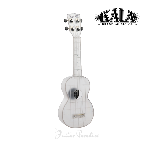 Kala Waterman Seaglass Collection Soprano Ukulele 21-Inch – Transparent Frosted Glass