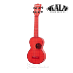 Kala Waterman Seaglass Collection Soprano Ukulele 21-Inch – Transparent Maritime Red - Image 3