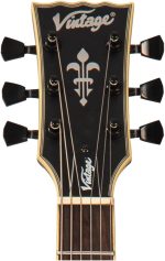 Vintage V100 VMX Series – Satin Black Electric Guitar - Image 6
