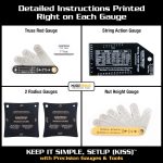 MusicNomad MN604 Precision 6-Piece Guitar Setup Gauge Tool Set (With 24-Page Booklet & Storage Case) - Image 2