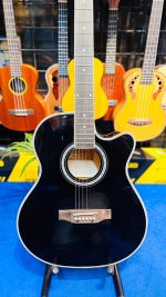 TGM TG-79C Cutaway Acoustic Guitar – High-Gloss Black - Image 3