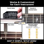 MusicNomad MN604 Precision 6-Piece Guitar Setup Gauge Tool Set (With 24-Page Booklet & Storage Case) - Image 3