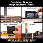 MusicNomad MN604 Precision 6-Piece Guitar Setup Gauge Tool Set (With 24-Page Booklet & Storage Case) - Image 4