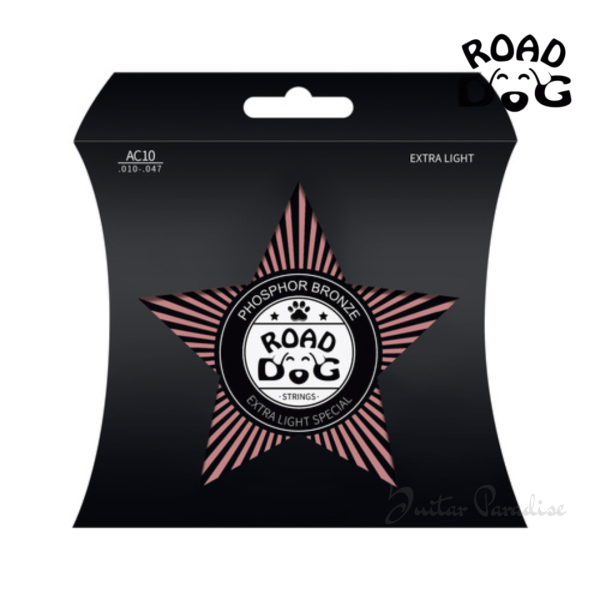 Road Dog Extra Light Coated Acoustic Guitar Strings (Model: AC-10)