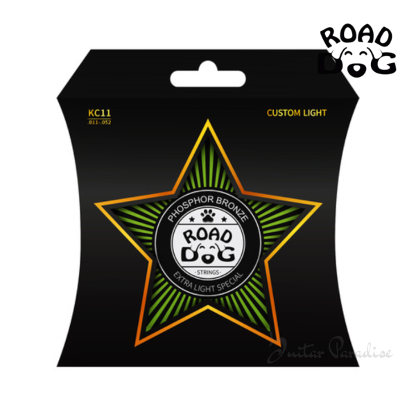 Road Dog Custom Light Coated Acoustic Guitar Strings (Model: KC11)