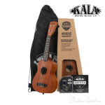 Kala Learn To Play Ukulele Starter Kit Mahogany KALA-LTP-S – Authentic Soprano Beginners Pack with Online Lessons, Tuner, and Tote Bag
