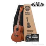 Kala Learn To Play Ukulele Starter Kit Mahogany KALA-LTP-C – Authentic Concert Beginners Pack with Online Lessons, Tuner, and Tote Bag
