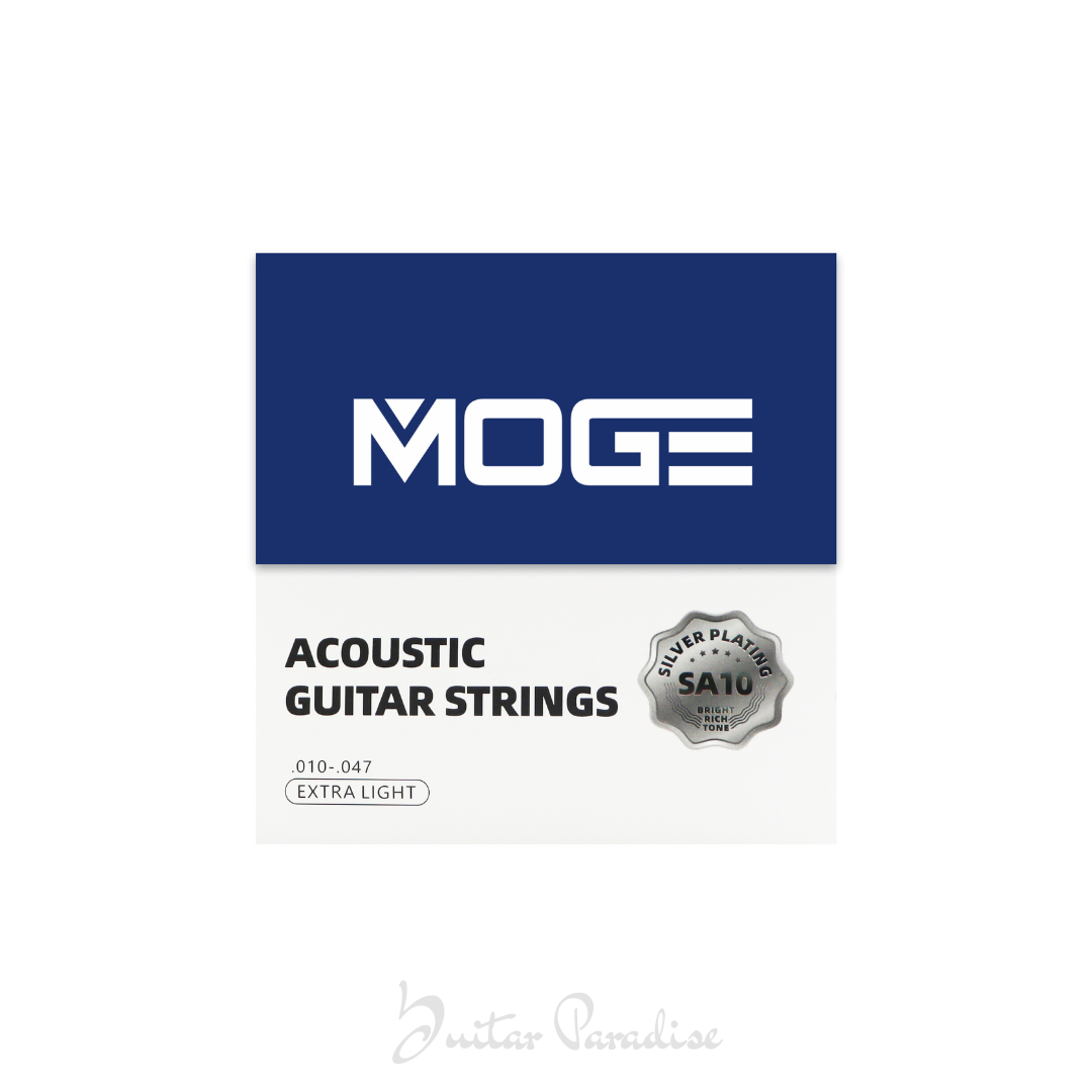 MOGE SA10 Premium Acoustic Guitar Strings – Extra Light Stainless Steel Hexagonal Core Strings (.010-.047) MOGE SA10 Premium Acoustic Guitar Strings – Extra Light Stainless Steel Hexagonal Core Strings (.010-.047)