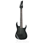 Ibanez GIO GRG7221QA TKS 7-String Electric Guitar – Transparent Black Sunburst Quilted Maple Art Grain Top Heavy Shred Guitar