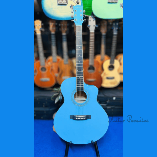 Nava 8800 Cutaway Acoustic Guitar – Matte Sky Blue Finish