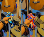 Vibrant Custom Printed Guitar Straps with Genuine Leather Ends – High-Density Woven Polyester for Acoustic, Electric & Bass Guitars - Image 2
