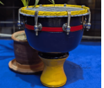 Handcrafted Tunable Mini Darbuka / Doumbek – Wooden Goblet Drum with Synthetic Grid Head