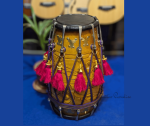 Premium Professional Punjabi Dhol – Hand-Carved Artisan Series (Natural)