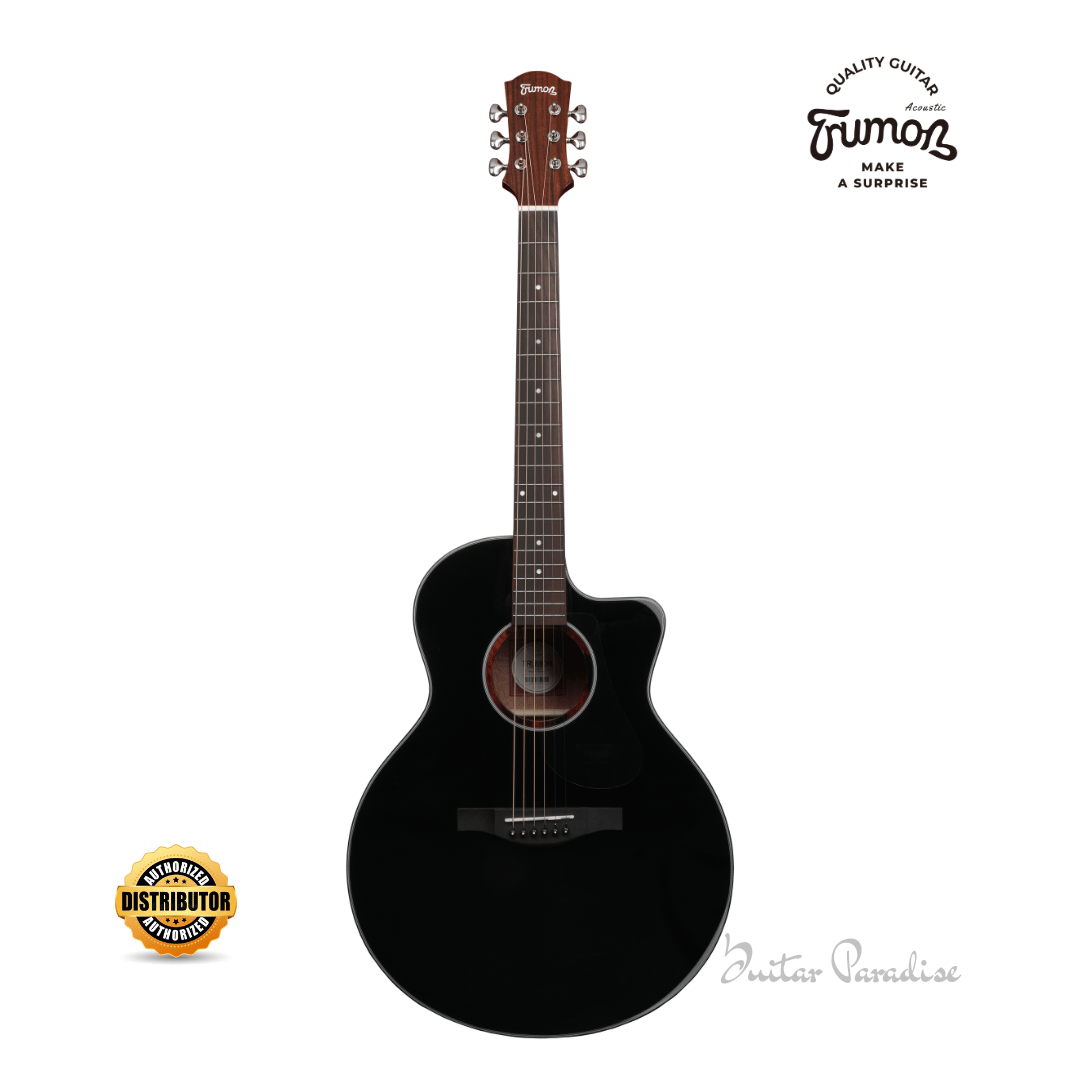 Trumon 150TF Premium Acoustic Guitar – Solid Sitka Spruce Top / African Mahogany (Black Gloss Finish) Trumon 150TF Premium Acoustic Guitar – Solid Sitka Spruce Top / African Mahogany (Black Gloss Finish)