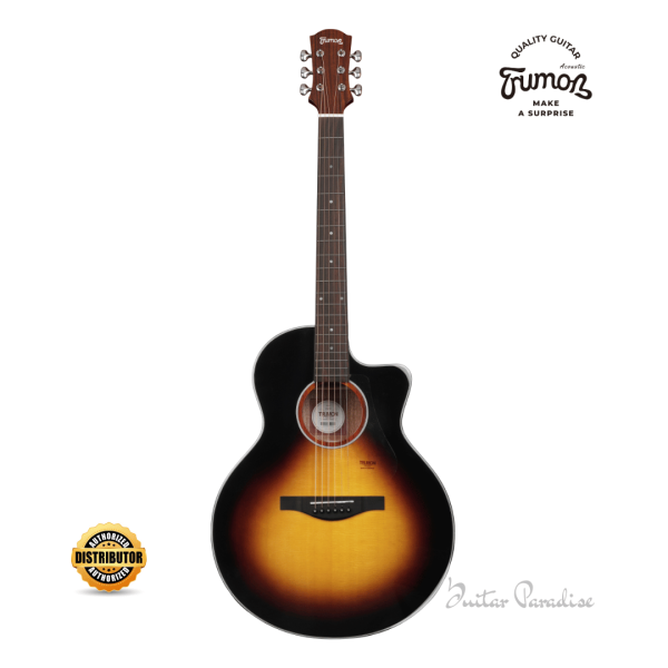 Trumon 150TF Premium Acoustic Guitar – Solid Sitka Spruce Top / African Mahogany (Vintage Gradient Black)