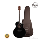 Trumon 150TF Premium Acoustic Guitar – Solid Sitka Spruce Top / African Mahogany (Black Gloss Finish) - Image 4