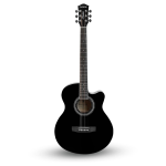 Kadence Frontier 40 Black Acoustic Guitar (KAD-FNTR-BLK)